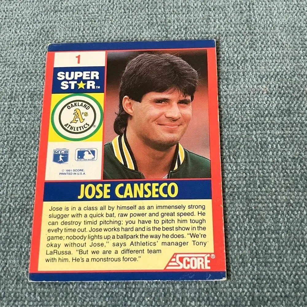 1991 Score Oakland A's Baseball Card Trading Card